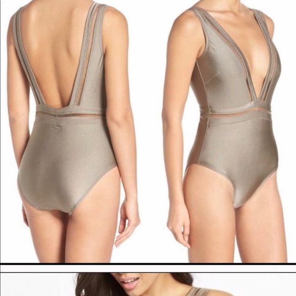 Ted Baker London Other - Sold  Baker Deep V Swimsuit Khaki